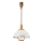 Pull-down chandelier RAMONA 1xE27/60W/230V beige/brown/pine