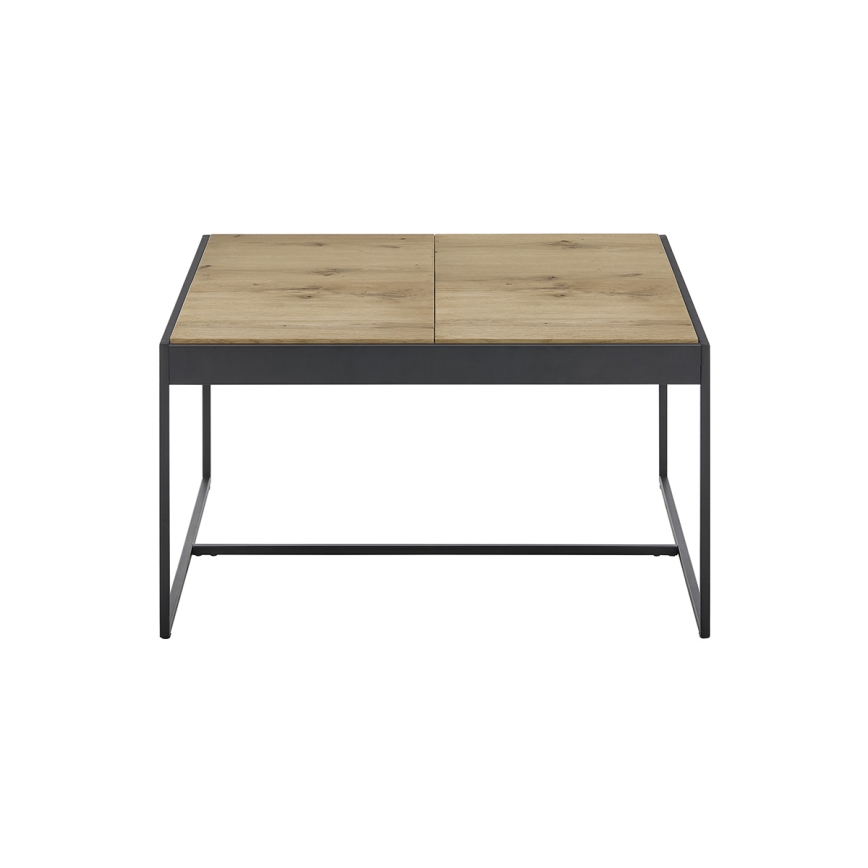 PULSE Coffee Table 83x83 cm, Oak/Black