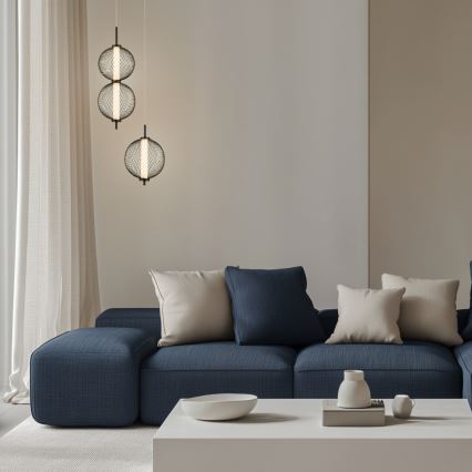 PUMA Cable-Suspended LED Pendant, 10W/230V, Ø 14 cm, Black