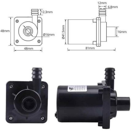 Pump 8-24VDC 900l/hour
