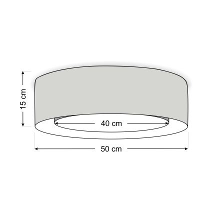PURO ceiling light, 2x E27 (40 W), 230 V, Ø 50 cm, white