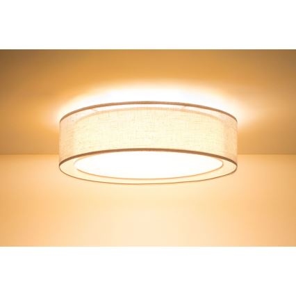 PURO Ceiling Light 2xE27/40W/230V Ø 50 cm Beige