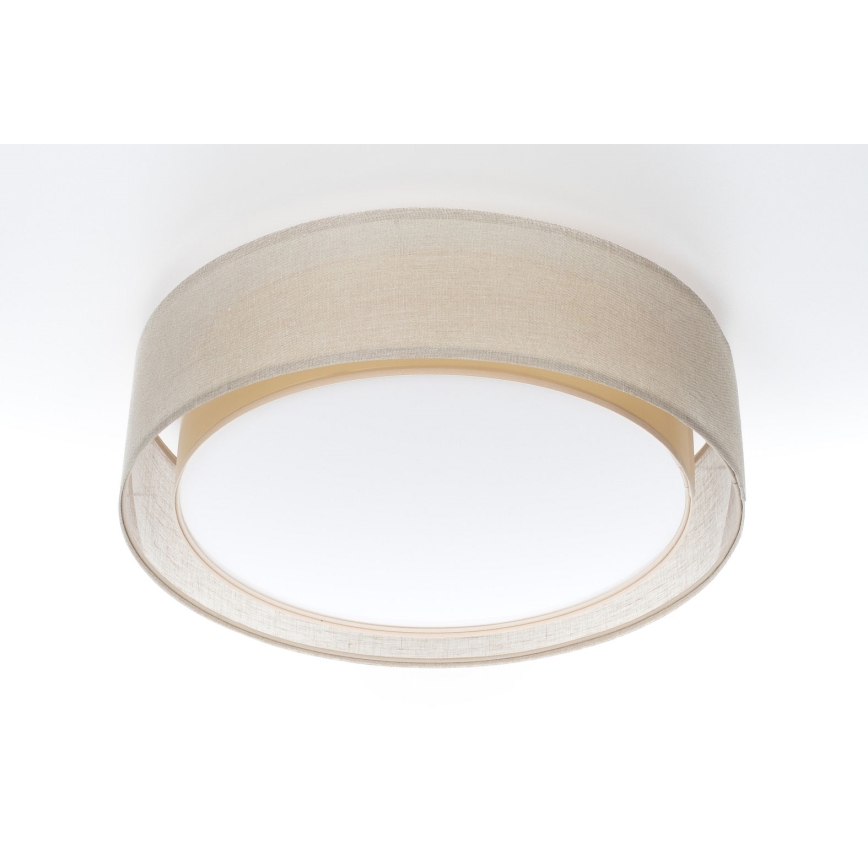 PURO Ceiling Light 2xE27/40W/230V Ø 50 cm Beige