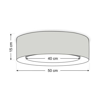 PURO Ceiling Light 2xE27/40W/230V Ø 50 cm Beige