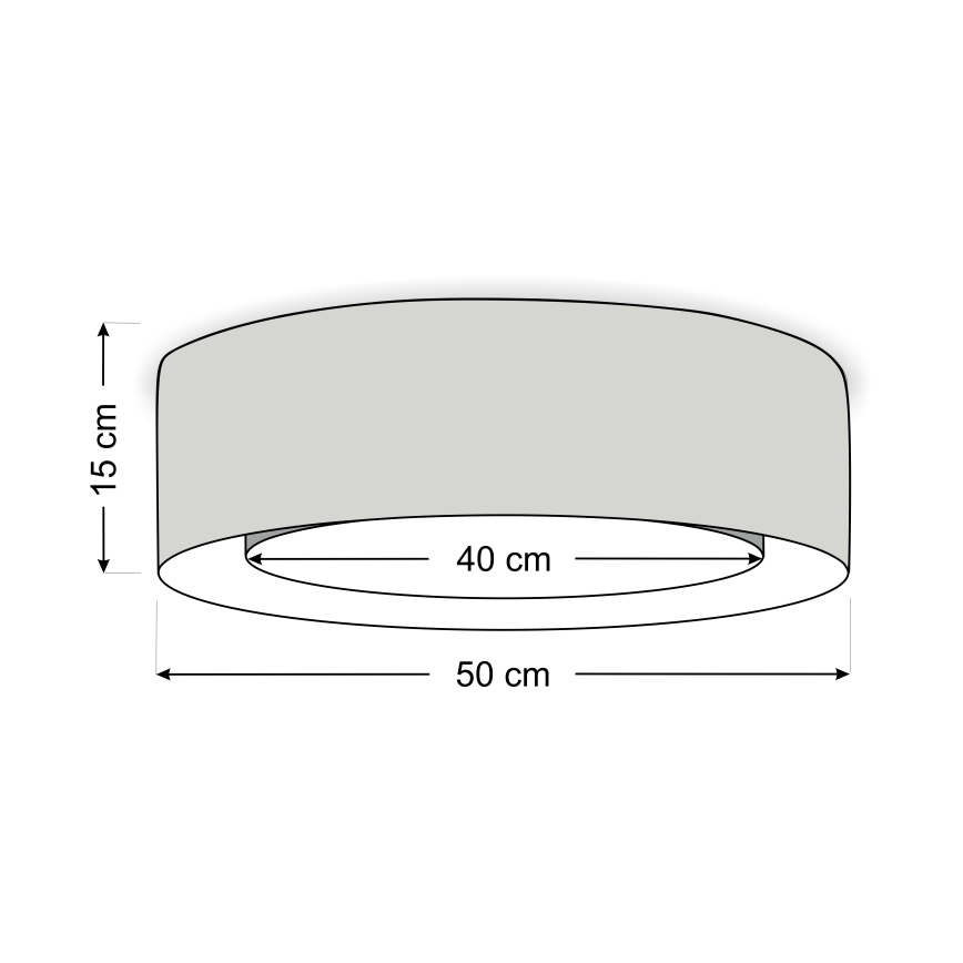 PURO Ceiling Light 2xE27/40W/230V Ø 50 cm Beige