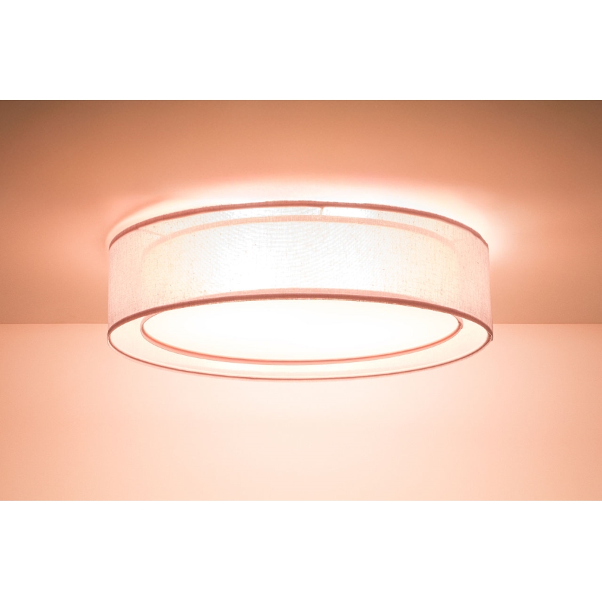 PURO Ceiling Light 2xE27/40W/230V Ø 60 cm Pink