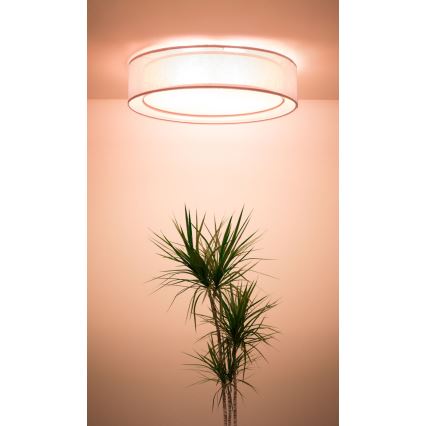 PURO Ceiling Light 2xE27/40W/230V Ø 60 cm Pink