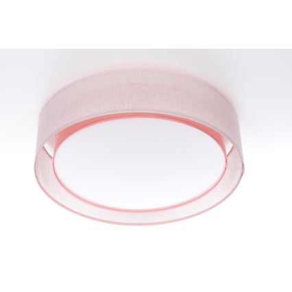 PURO Ceiling Light 2xE27/40W/230V Ø 60 cm Pink