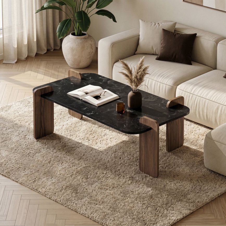 PURO Coffee Table 120 x 60 cm, Walnut/Black