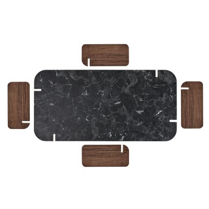 PURO Coffee Table 120 x 60 cm, Walnut/Black