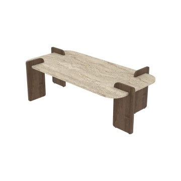 PURO Coffee Table 120x60 cm, Walnut/Beige