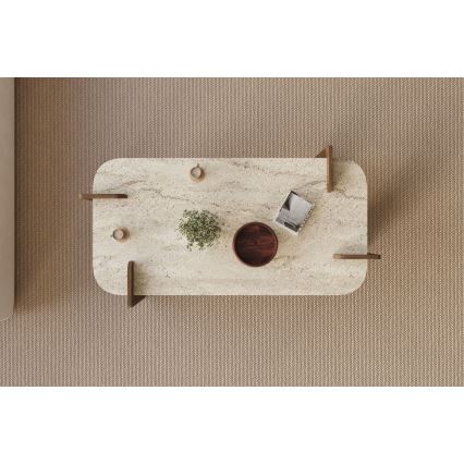PURO Coffee Table 120x60 cm, Walnut/Beige