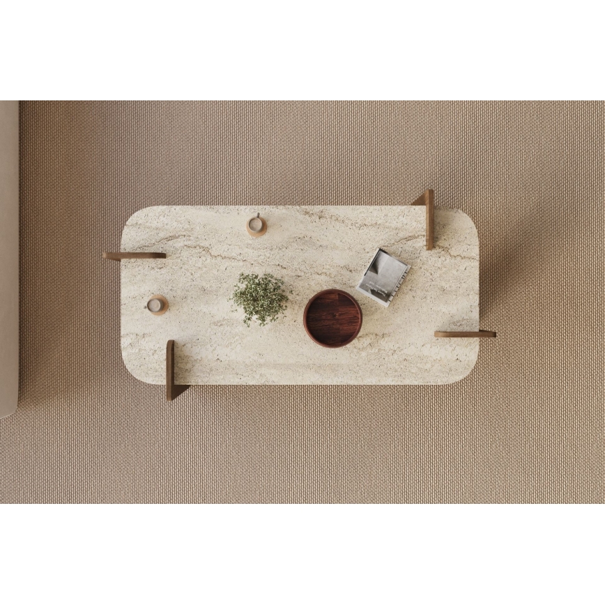 PURO Coffee Table 120x60 cm, Walnut/Beige