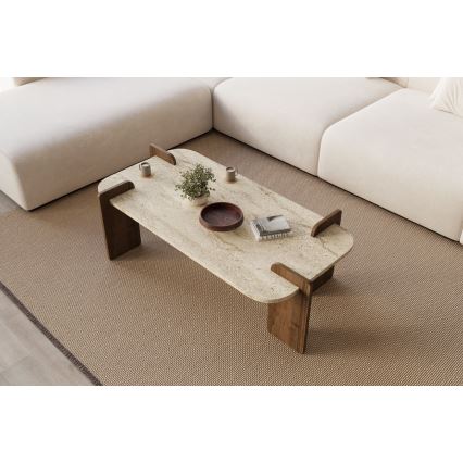 PURO Coffee Table 120x60 cm, Walnut/Beige