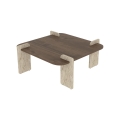 PURO Coffee Table 90x90 cm Walnut/Beige