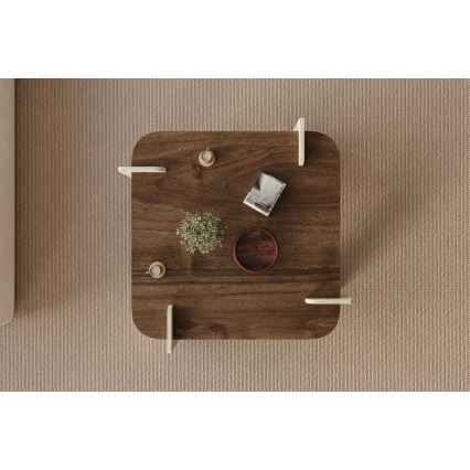 PURO Coffee Table 90x90 cm Walnut/Beige