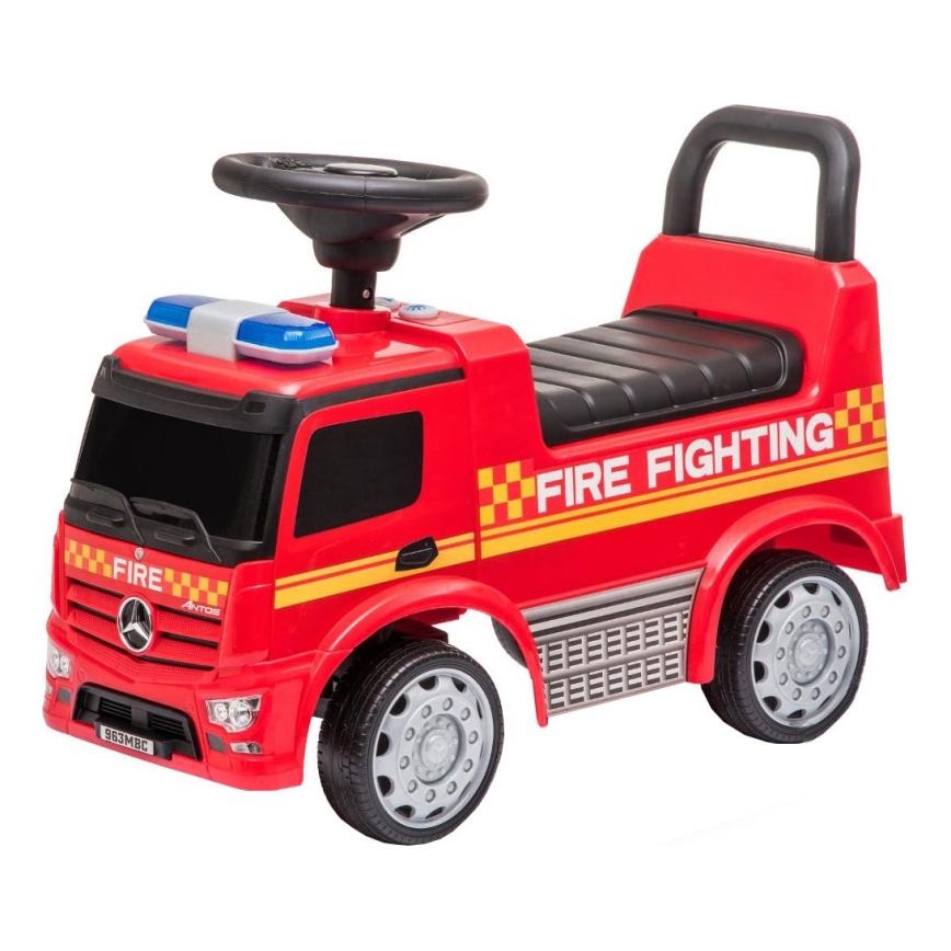 Push car Mercedes Fire truck 2xAA red