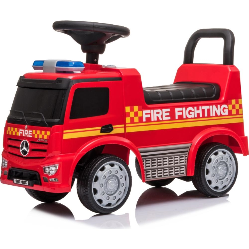 Push car Mercedes Fire truck 2xAA red