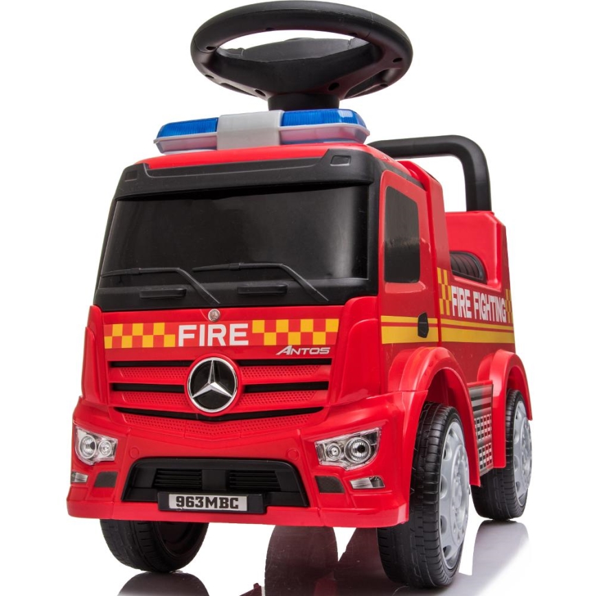 Push car Mercedes Fire truck 2xAA red