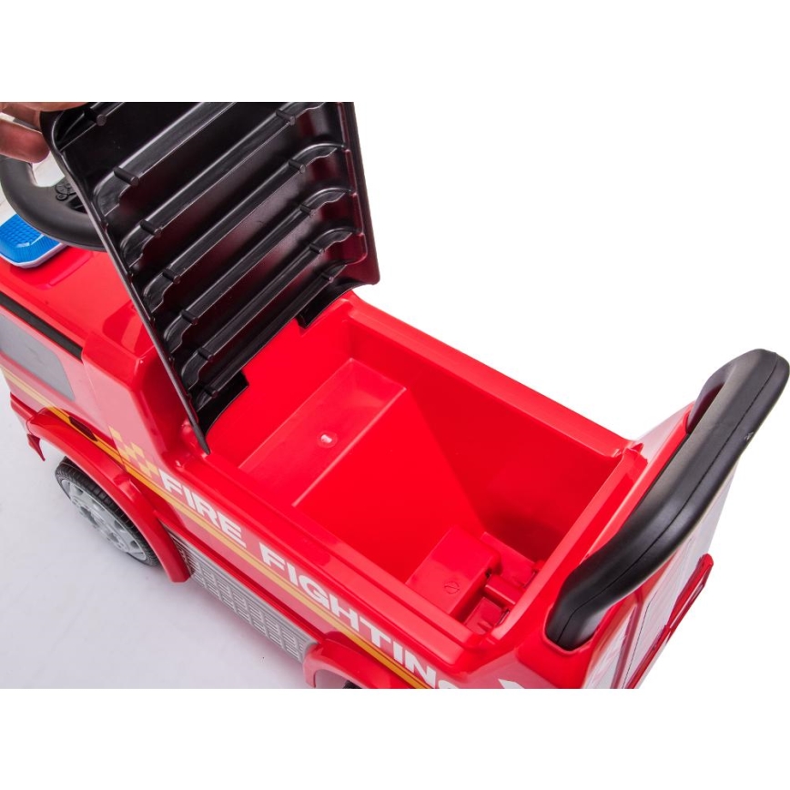 Push car Mercedes Fire truck 2xAA red