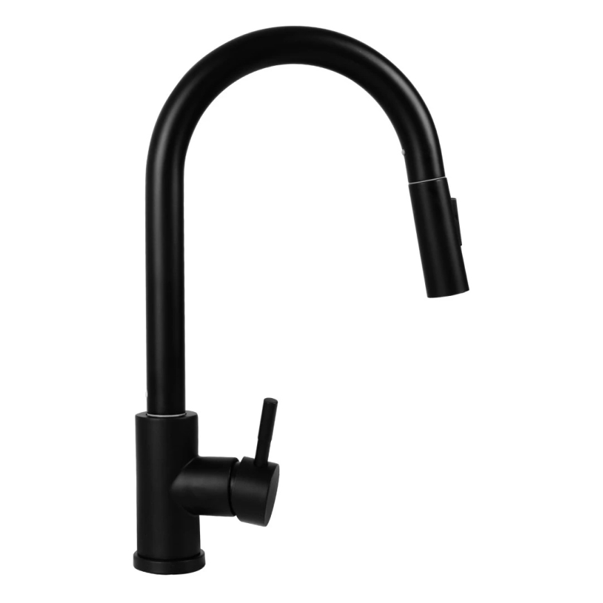 Pyramis 070169001_2 - Kitchen sink with cutting board SIROS 57x51,5 cm + sink tap granite/black