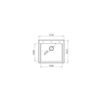 Pyramis 070169001_2 - Kitchen sink with cutting board SIROS 57x51,5 cm + sink tap granite/black