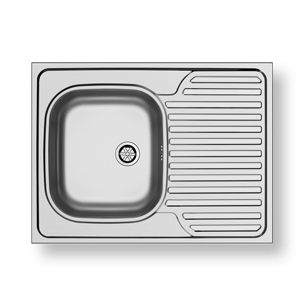 Pyramis 101041501 - CORE Kitchen Sink 80 x 60 cm, Satin Finish