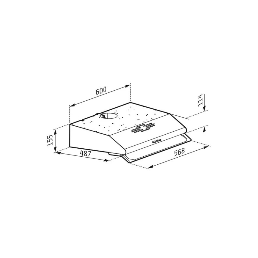 Pyramis 65029502 - Dual-motor kitchen hood STANDARD 60 cm stainless steel
