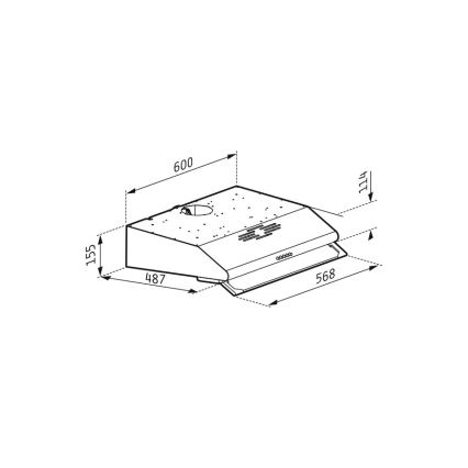 Pyramis 65029502 - STANDARD 60 cm Range Hood with Two Motors, Stainless Steel