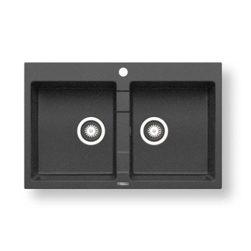 Pyramis 70053201 - Kitchen sink SPARTA 78x50 cm granite/black