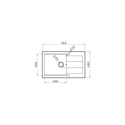 Pyramis 70083801 - Kitchen sink SPARTA PLUS LUX 78x48 cm granite/grey
