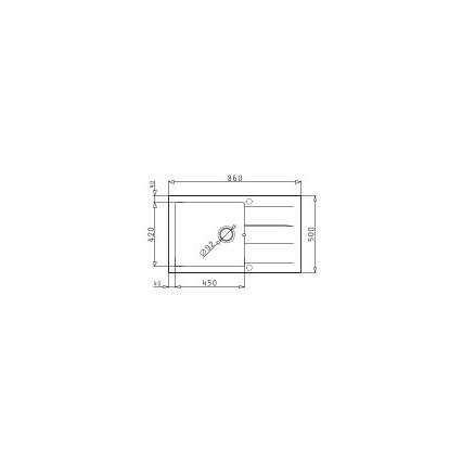 Pyramis 70107311 - Kitchen sink ATHLOS 86x50 cm granite/beige