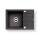 Pyramis 70166501 - Kitchen sink NEXT 62x44 cm granite/black matte