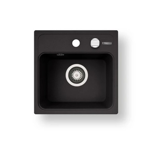 Pyramis 70168201 - Kitchen sink CAMEA MINI 40x40 cm granite/black