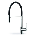 Pyramis 90939801 - Sink tap with flexible arm SERINA chrome/black