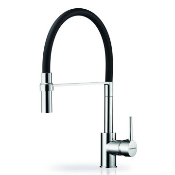 Pyramis 90939801 - Sink tap with flexible arm SERINA chrome/black