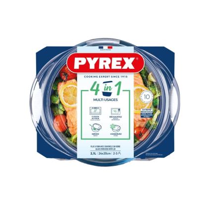 PYREX 2.1 L baking dish with lid
