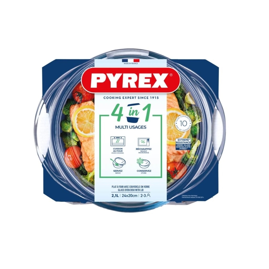 PYREX 2.1 L Ovenproof Casserole Dish with Lid