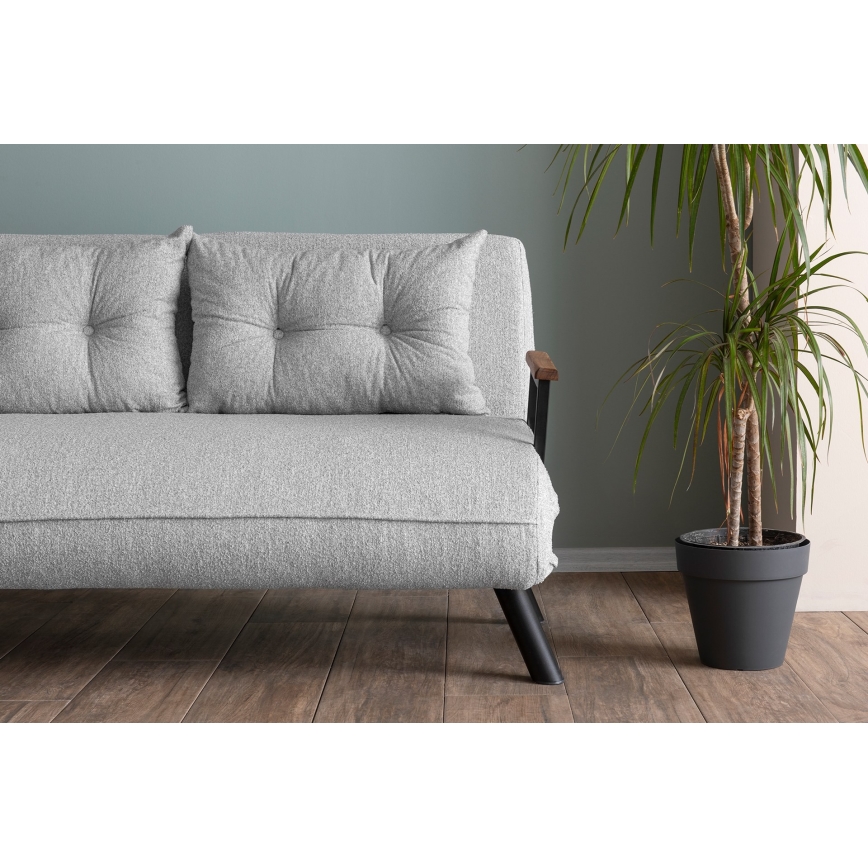 QIRA Two-Seater Sofa Bed, Grey