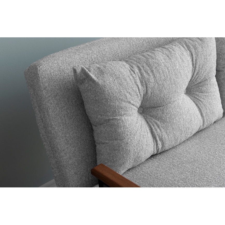 QIRA Two-Seater Sofa Bed, Grey