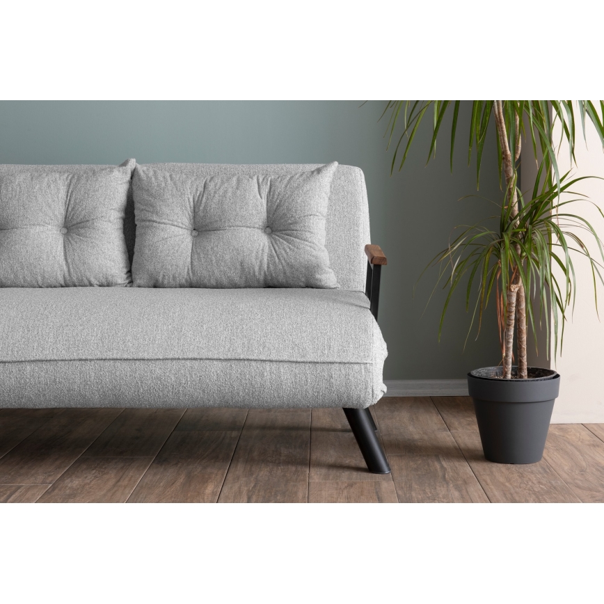 QIRA Two-Seater Sofa Bed, Grey
