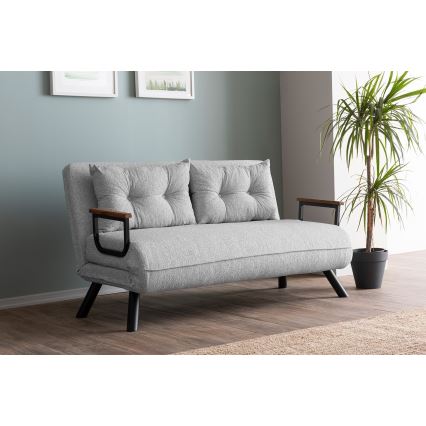 QIRA Two-Seater Sofa Bed, Grey