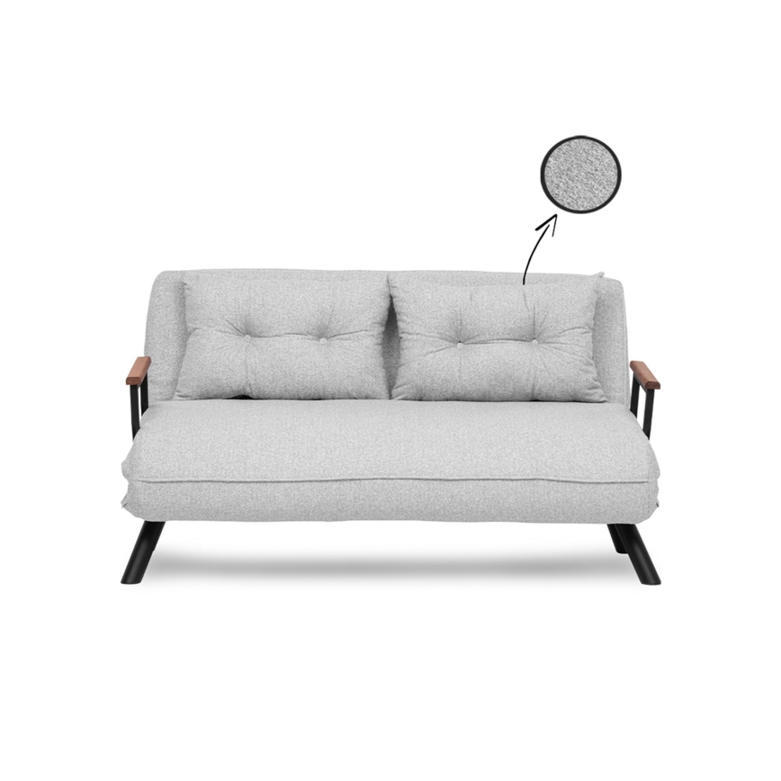 QIRA Two-Seater Sofa Bed, Grey