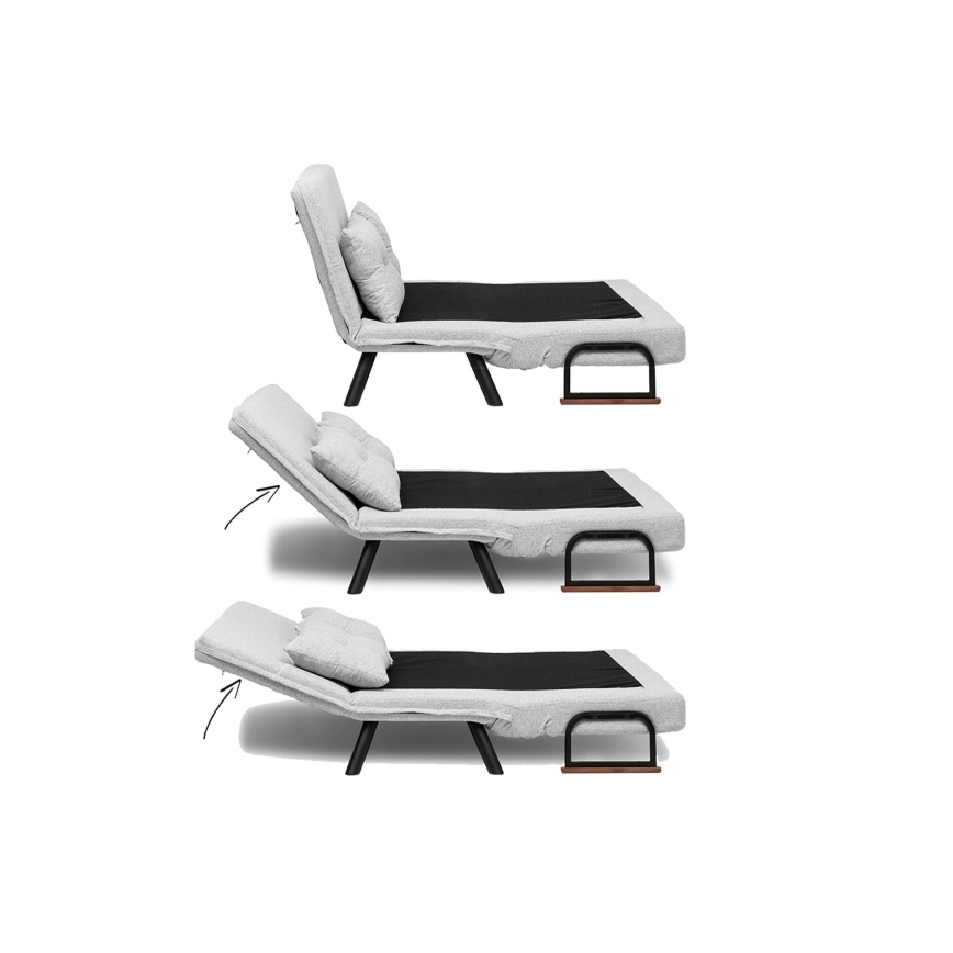 QIRA Two-Seater Sofa Bed, Grey