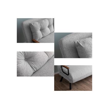 QIRA Two-Seater Sofa Bed, Grey