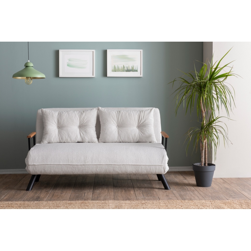 QIRA Two-Seater Sofa Bed — White