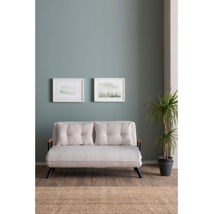 QIRA Two-Seater Sofa Bed — White