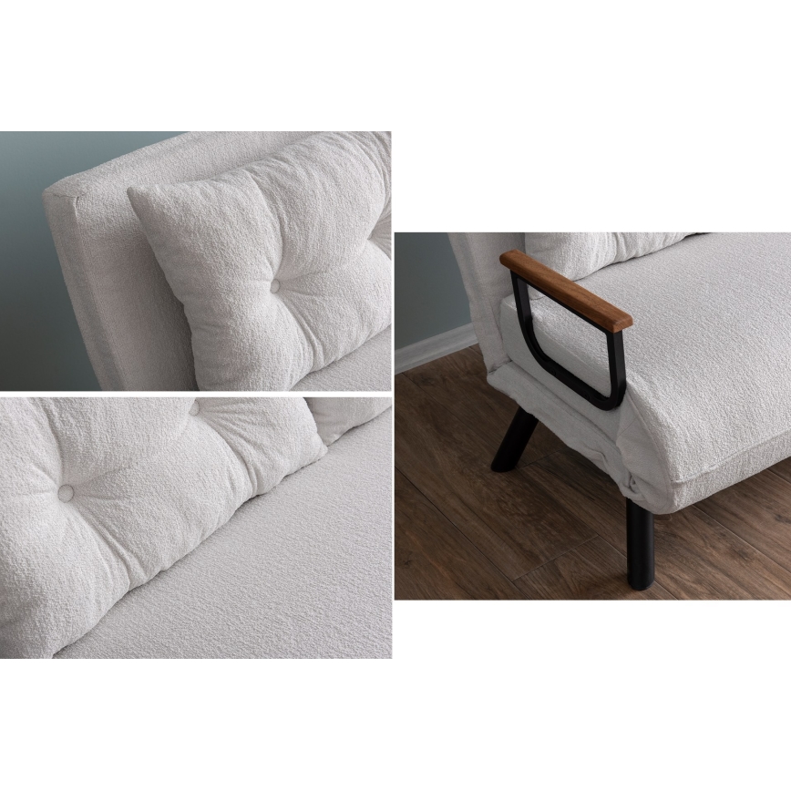 QIRA Two-Seater Sofa Bed — White
