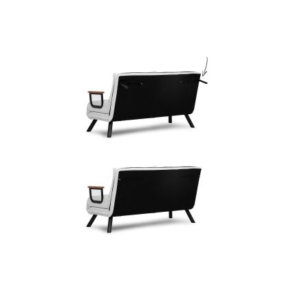 QIRA Two-Seater Sofa Bed — White