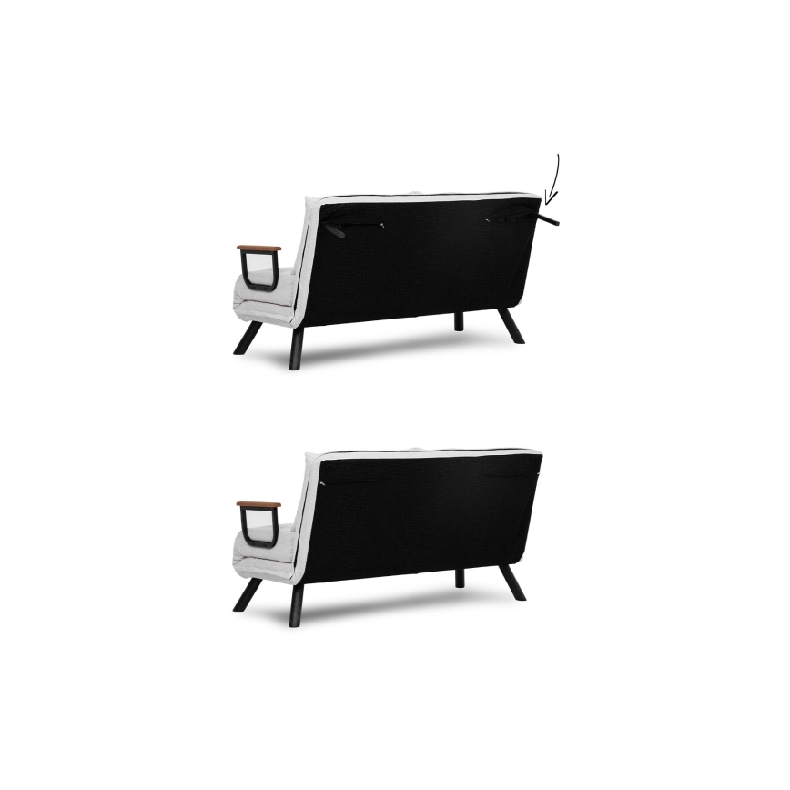 QIRA Two-Seater Sofa Bed — White